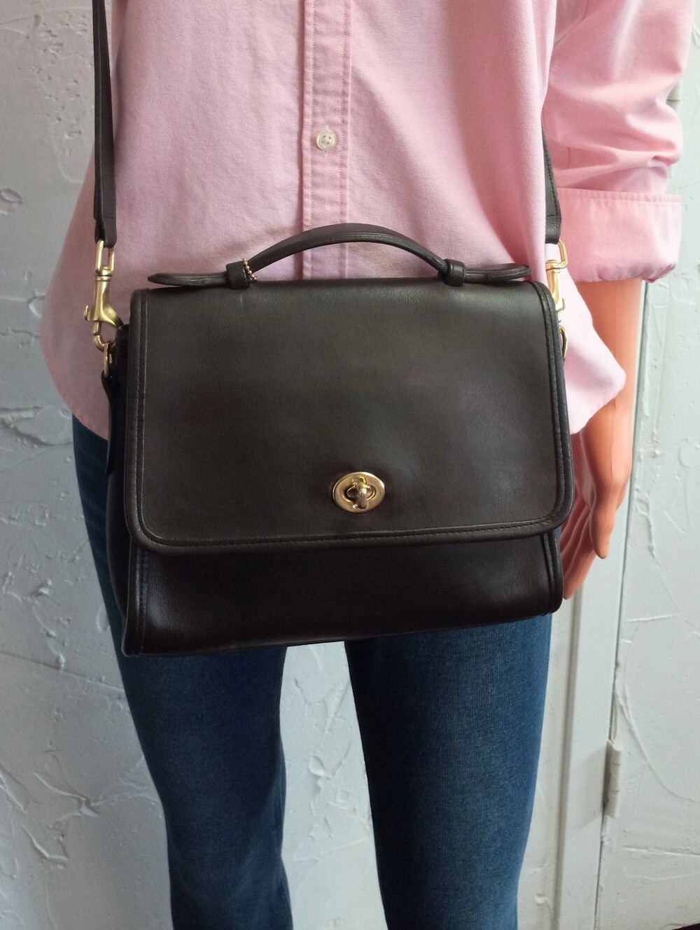 Coach Court Bag, 1996 Dark Brown Vintage, 30 Years Old, #9870